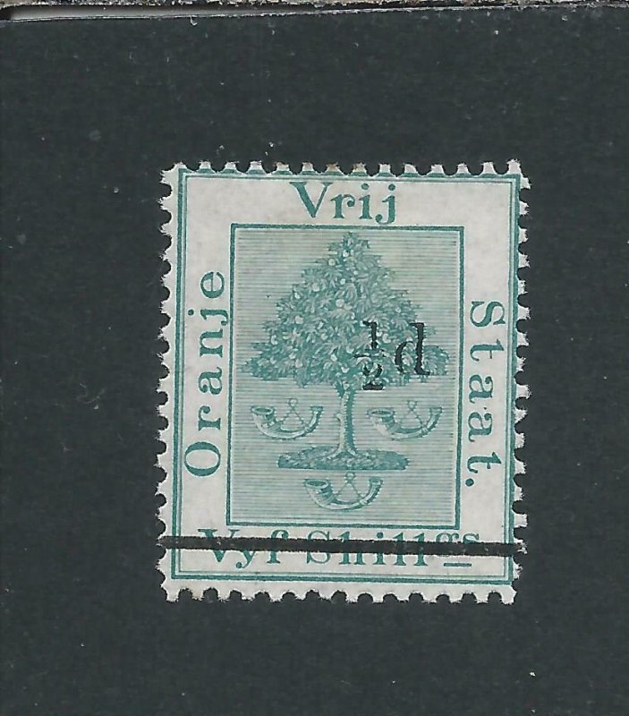 OFS 1882 ½d on 5s GREEN MM SG 36 CAT £26