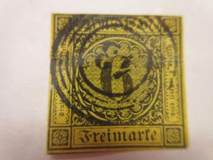 German States:  BADEN  Scott 9 USED  G1  Cat $27.50