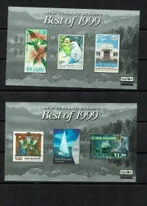 New Zealand: 1999, Best of 1999,  3 sheets issued to new issue subscribers, MNH