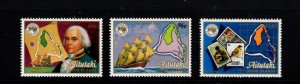 Aitutaki #351-53 (1984 Auspex Mutiny on the Bounty set) VFMNH CV $11.25