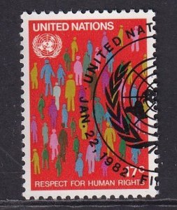 United Nations  New York  #368  cancelled 1982  human rights 17c