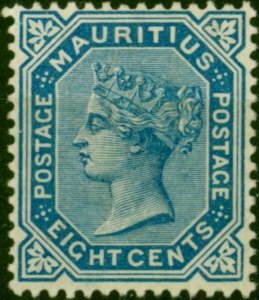 Mauritius 1891 8c Blue SG106 Fine MM