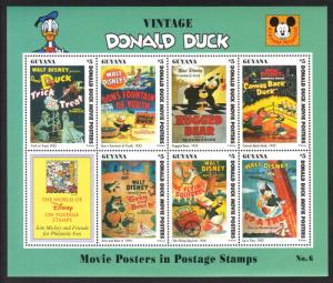 Guyana-Disney VINTAGE OF DONALD DUCK MOVIES #6-VFNH 7 Stamps