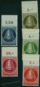 Germany Berlin Mi82-86 MNH Berlin Bells Clapper Right Margin Set 50116