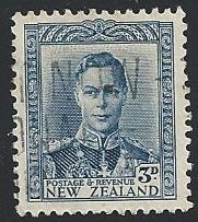 New Zealand #228C 3p George VI ~ Used