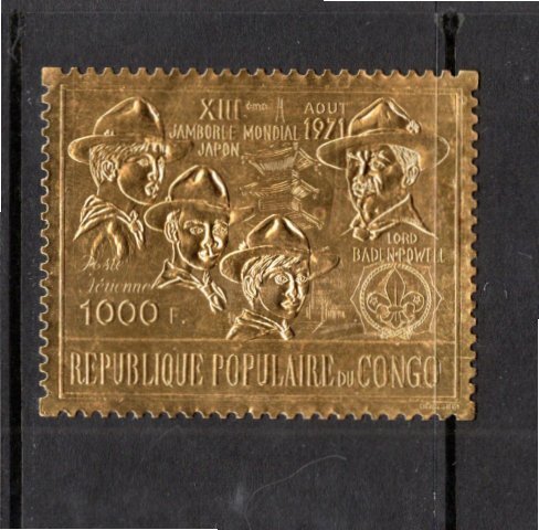 Congo 1971 MNH SC 256F Gold foil
