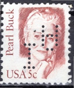 USA; 1983: Sc. # 1848:  Used Single Stamp W/Perfins