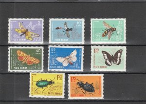 Romania  Scott#  1615-1622  MNH (1964 Insects)