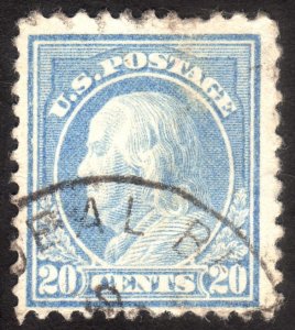 1917, US 20c, Franklin, Used, Sc 515