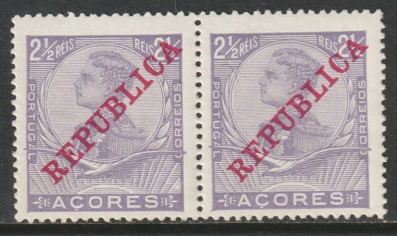 Azores 1910 Sc 126 pair MNH