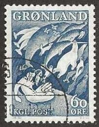 Greenland  43, used.  1957. (G297)