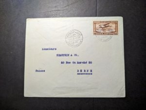 1931 Egypt Airmail LZ 127 Graf Zeppelin Cover Cairo to Bern Switzerland