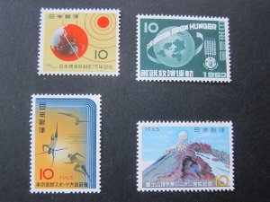 Japan 1961 732,782,801,833 set MNH