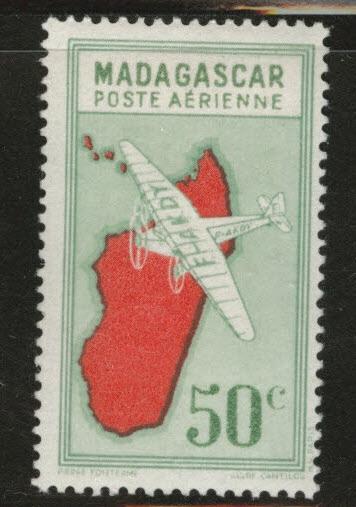 Madagascar Malagasy Scott C25 MH* airmail from 1942-44 set