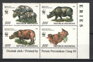 Indonesia 1996.  Wild animals / WWF nice set MNH (**)