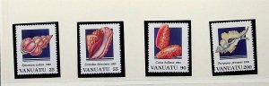 VANUATU Sc 654-7 NH ISSUE OF 1995 - SHELLS - (WG20)