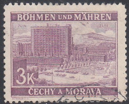 bohemia-moravia  scott no 35    used