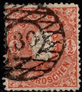 1863 Germany Sachsen Scott #-16 1/2 New Grosch Coat of Arms Used