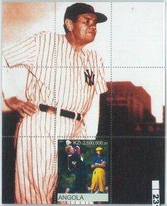 M2313 - 2000 ANGOLA, SOUVENIR SHEET: Golf, Baseball