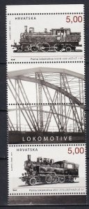 Croatia 2014 Trains Locomotives / Railroads 2 MNH stamps