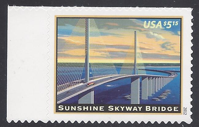 #4649 $5.15 Sunshine Skyway Bridge 2012 Mint NH