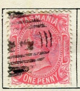 AUSTRALIA TASMANIA; 1871-91 early classic QV issue fine used 1d. value