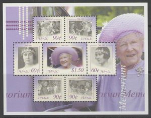 TUVALU SG1059a 2002 QUEEN MOTHER MNH