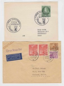 GERMANY BERLIN COVERS PIECES SOUND COLLECTION LOT x4 BELLS SEMI POSTAL OLYMPICS