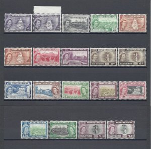 MONTSERRAT 1953/62 SG 136a/49 + Varieties MNH Cat £107