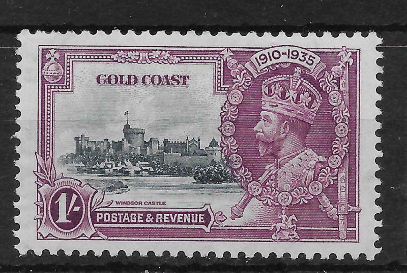 GOLD COAST SG116 1935 SILVER JUBILEE 1/= MTD MINT