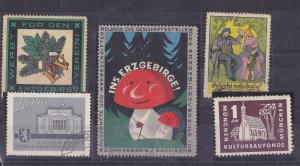 Germany lot of 5 old cinderella poster stamps