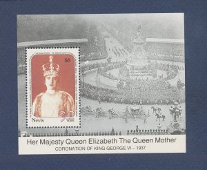 NEVIS - Scott 619 - MNH  S/S - Queen Mother - 1990