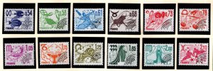 FRANCE Scott 1522-1533 MNH** 1977-1978 Zodiac precancel set