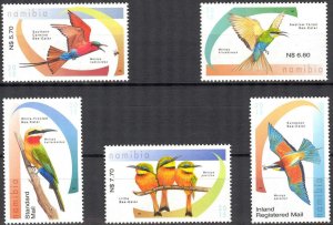 Namibia 2015 Birds Bee - Eaters Set of 5 MNH **