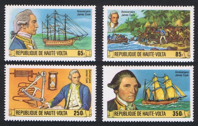 Upper Volta 250th Birth Anniversary of Captain James Cook 4v SG#487-490