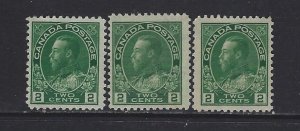 CANADA - #107 - 2c KING GEORGE V ADMIRAL MINT STAMPS MNG