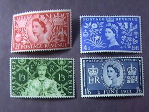 GREAT BRITAIN # 313-316--MINT/HINGED---COMPLETE SET------1953(lot#2)