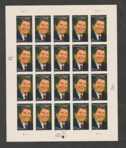 U.S. Scott #3897 Ronald Reagan Stamps - Mint NH Sheet - LL Plate