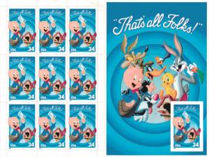 10 Sheets 3535 PORKY PIG IMPERF SHEET OF 10