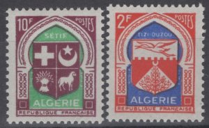 ZAYIX - Algeria 275, 279 MNH Tizi Quzou Setif Coat of Arms 081622S108