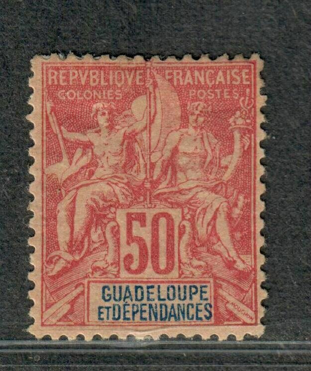 Guadeloupe Sc#41 M/H/F-VF, Cv. $30