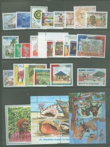 Mayotte #133-157/C5  Single (Complete Set)