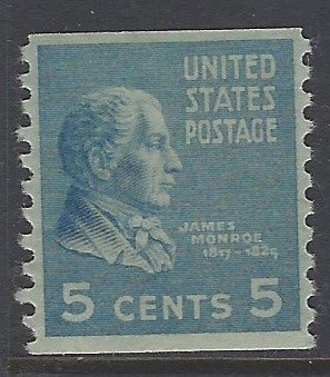 United States, Scott #845; 5c James Monroe Coil, MNH