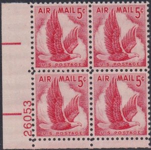C50 Eagle In Flight Plate Block MNH