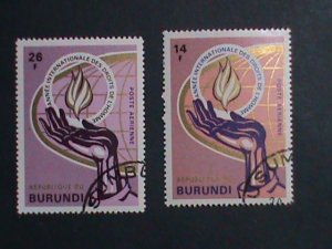 ​BURUNDI STAMP 1963- SC#C-97-INTERNATIONAL HUMAN RIGHTS DAY CTO SET-EST $2 VF