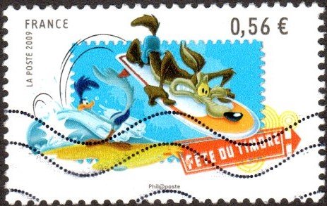 France 3605 - Used - 56c Roadrunner / Wile E. Coyote (2009) (cv $0.85)