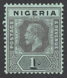 Nigeria Sc# 8b MH 1914-1927 1sh olive back King George V