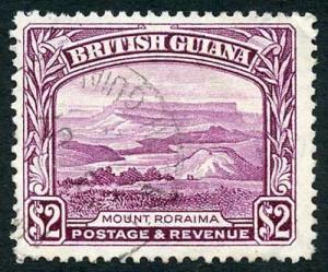 British Guiana SG318 1945 KGVI 2 Dollar Purple Wmk Mult Script CA VFU