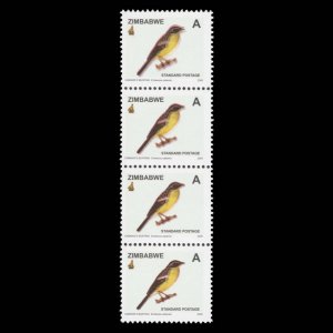 Zimbabwe 2005 (Variety) A Cabanis's Bunting strip with magenta double ✔️