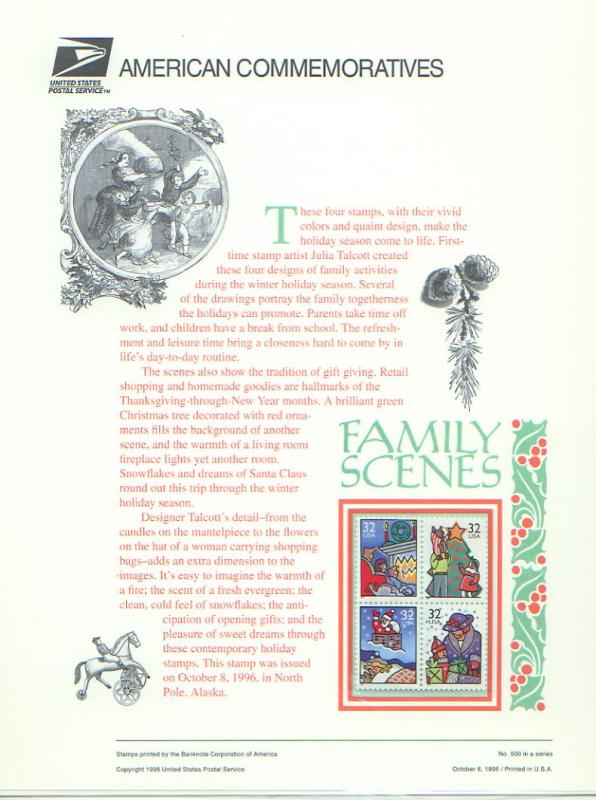 Christmas 1996, Family Scenes, Set 4  (USCP3111a)